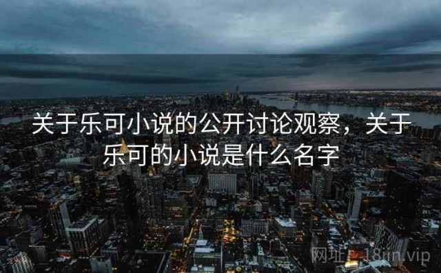 关于乐可小说的公开讨论观察，关于乐可的小说是什么名字