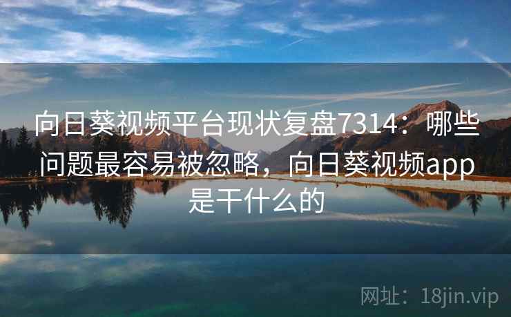 向日葵视频平台现状复盘7314：哪些问题最容易被忽略，向日葵视频app是干什么的