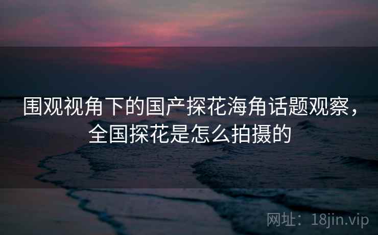 围观视角下的国产探花海角话题观察,全国探花是怎么拍摄的 围观视角下的国产探花海角话题观察,全国探花是怎么拍摄的