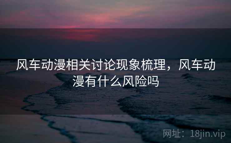 风车动漫相关讨论现象梳理，风车动漫有什么风险吗