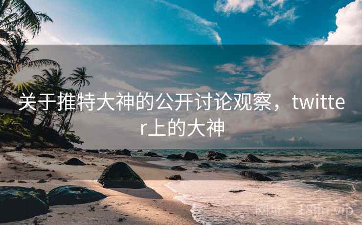 关于推特大神的公开讨论观察，twitter上的大神