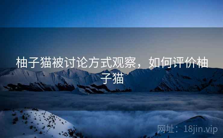 柚子猫被讨论方式观察，如何评价柚子猫