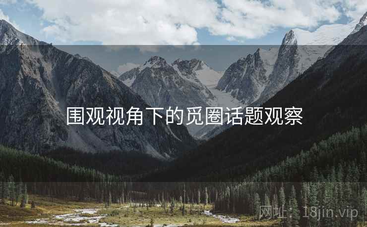 围观视角下的觅圈话题观察
